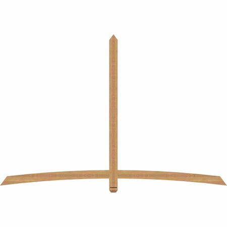 Ekena Millwork Bellingham Timber Gable Bracket, Western Red Cedar, 96"W x 64"H x 1 1/2"D x 3 1/2"F, 16/12 Pitch GBW096X64X0204BEL00SWR